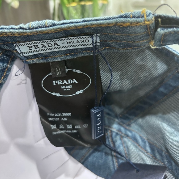 Prada Blue Denim Cap NWT - Picture 3 of 5